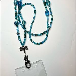handmade beaded badge holder